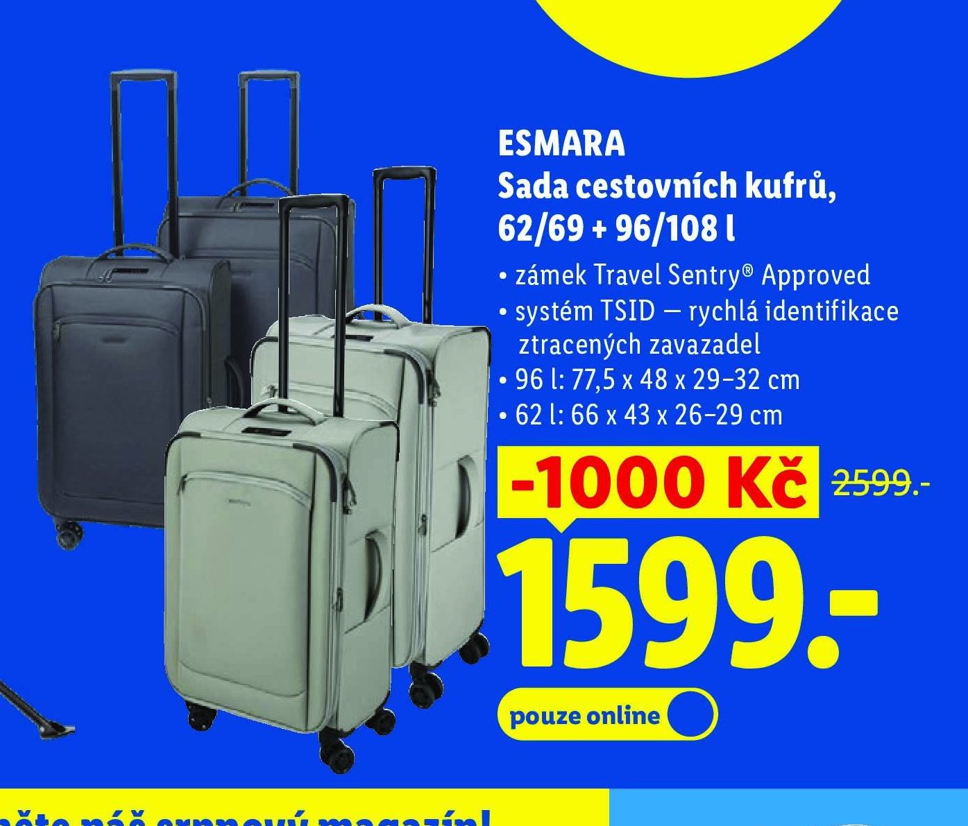 ESMARA Sada cestovních kufrů