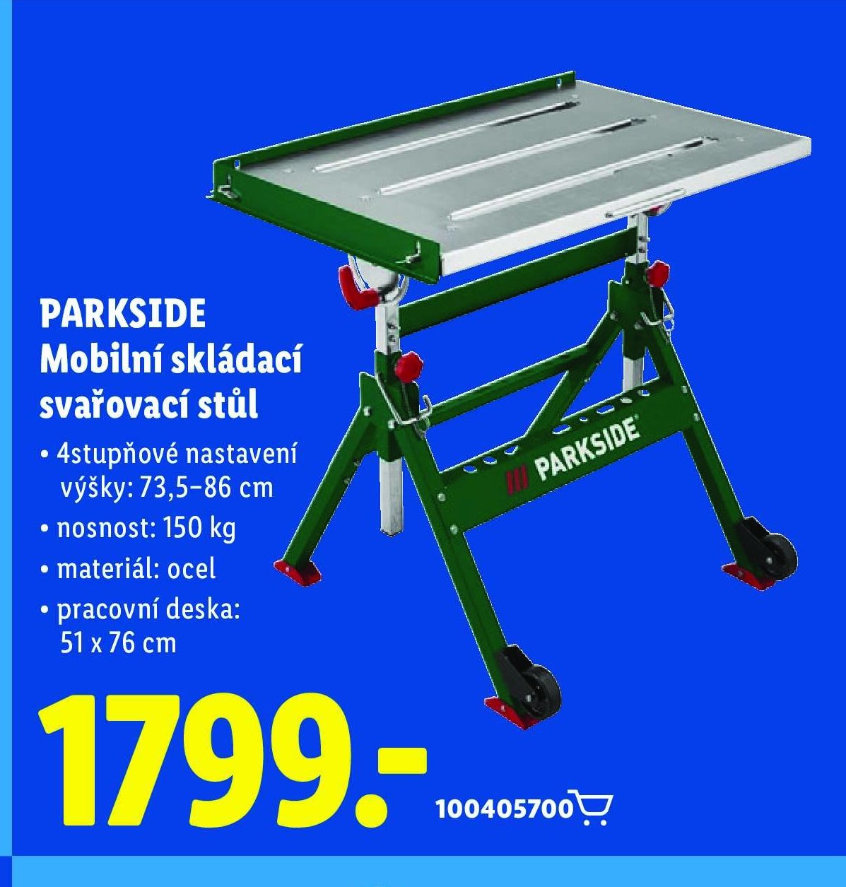 PARKSIDE Mobilní skládací svařovací stůl