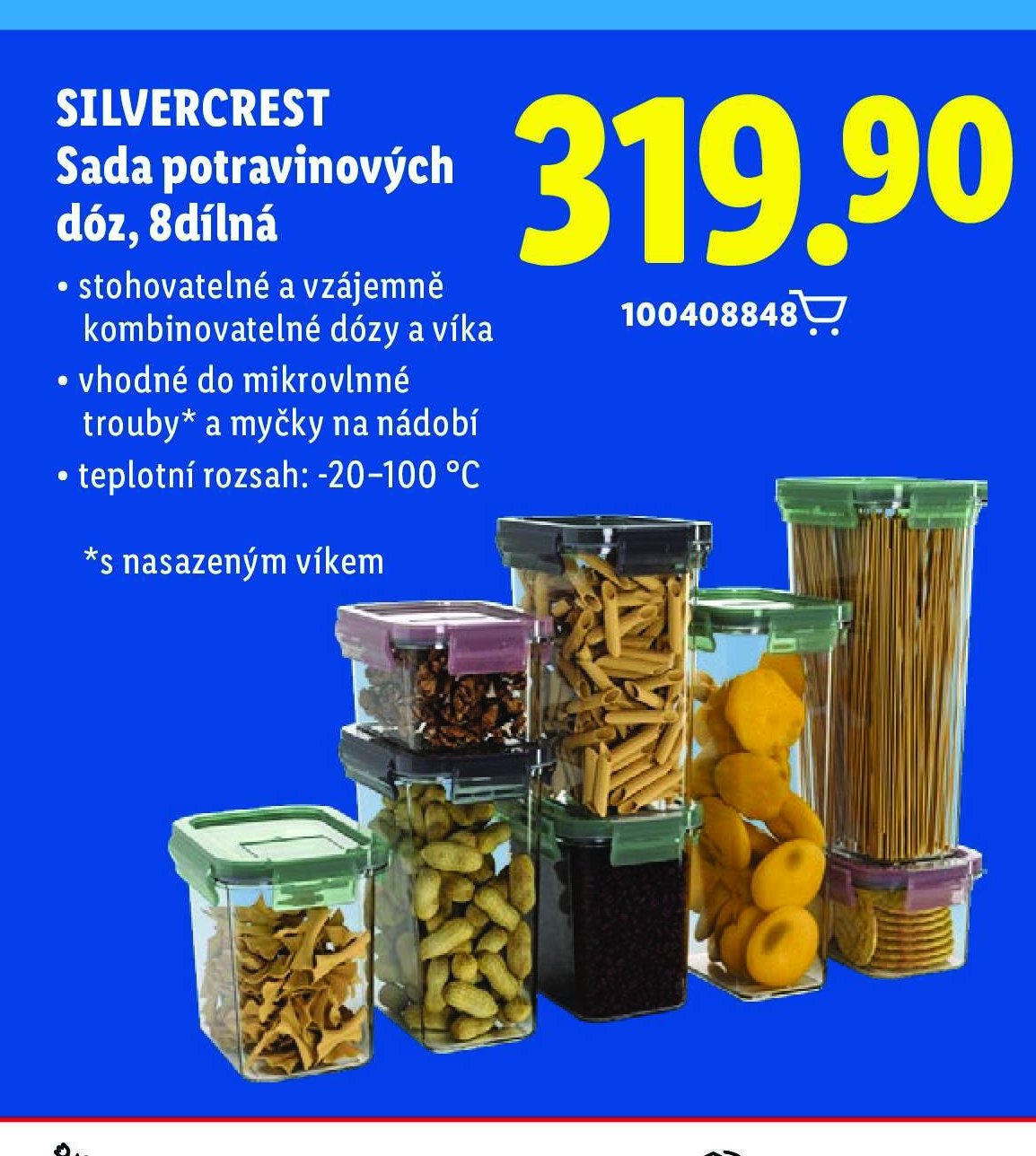 SILVERCREST Sada potravinových dóz, 8dílná