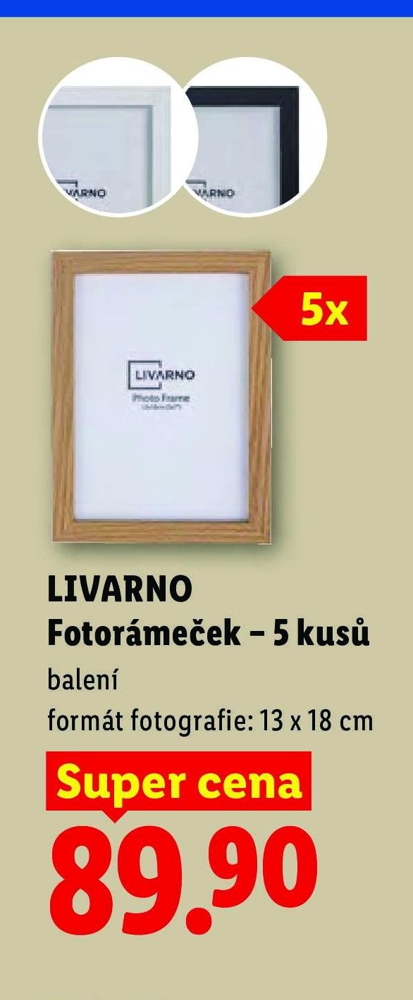 LIVARNO Fotorámeček – 5 kusů