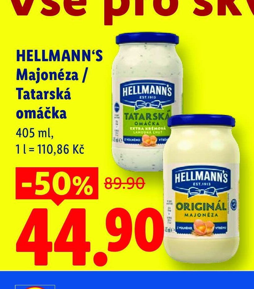 HELLMANN'S Majonéza / Tatarská omáčka