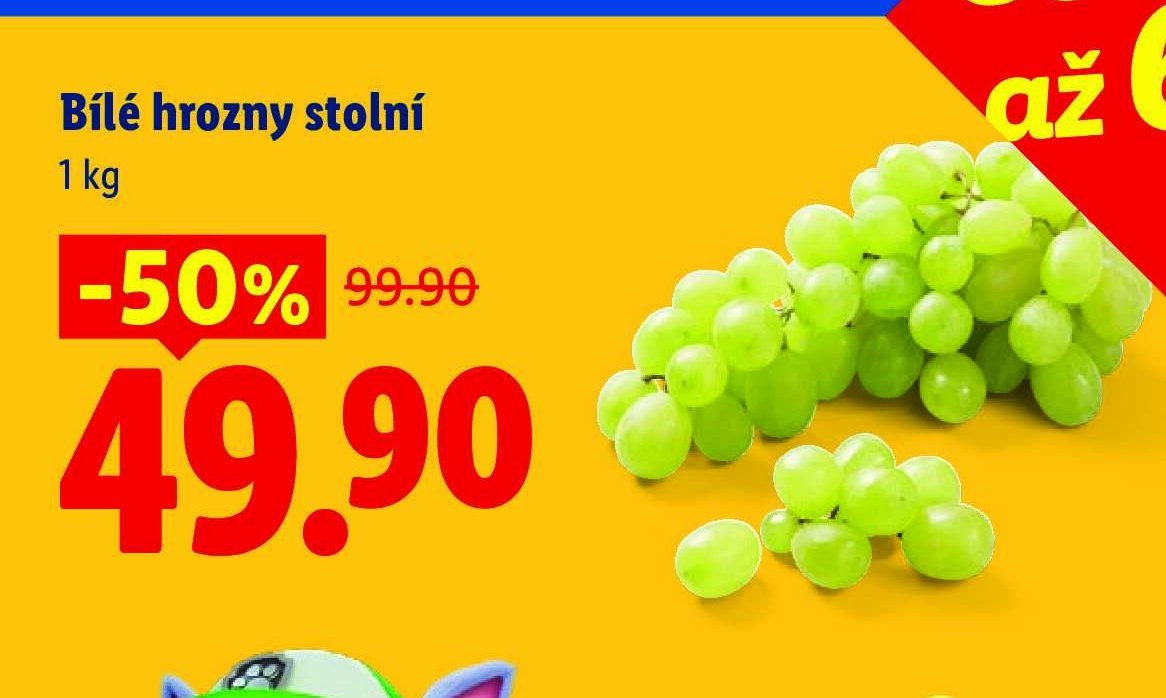 Bílé hrozny stolní
