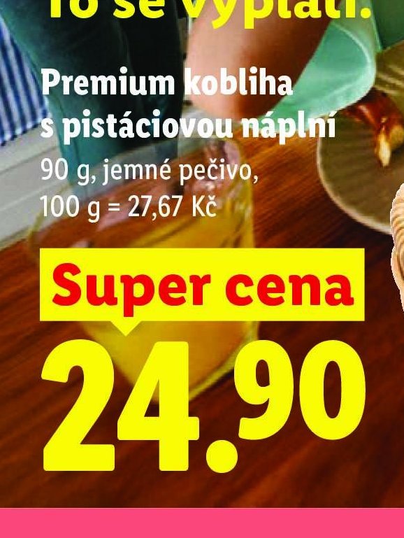 Premium kobliha s pistáciovou náplní