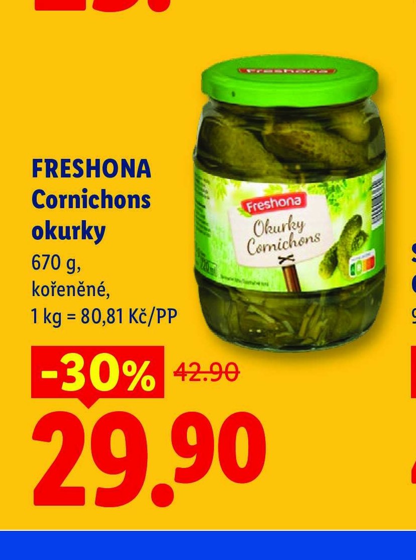 FRESHONA Cornichons okurky