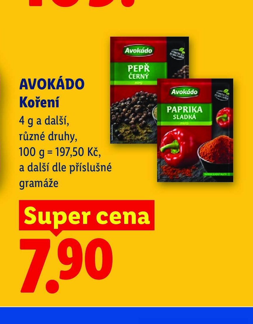 AVOKÁDO Koření