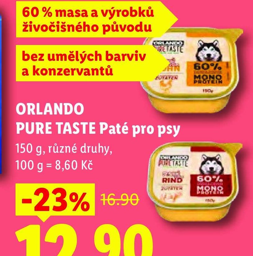 ORLANDO PURE TASTE Paté pro psy