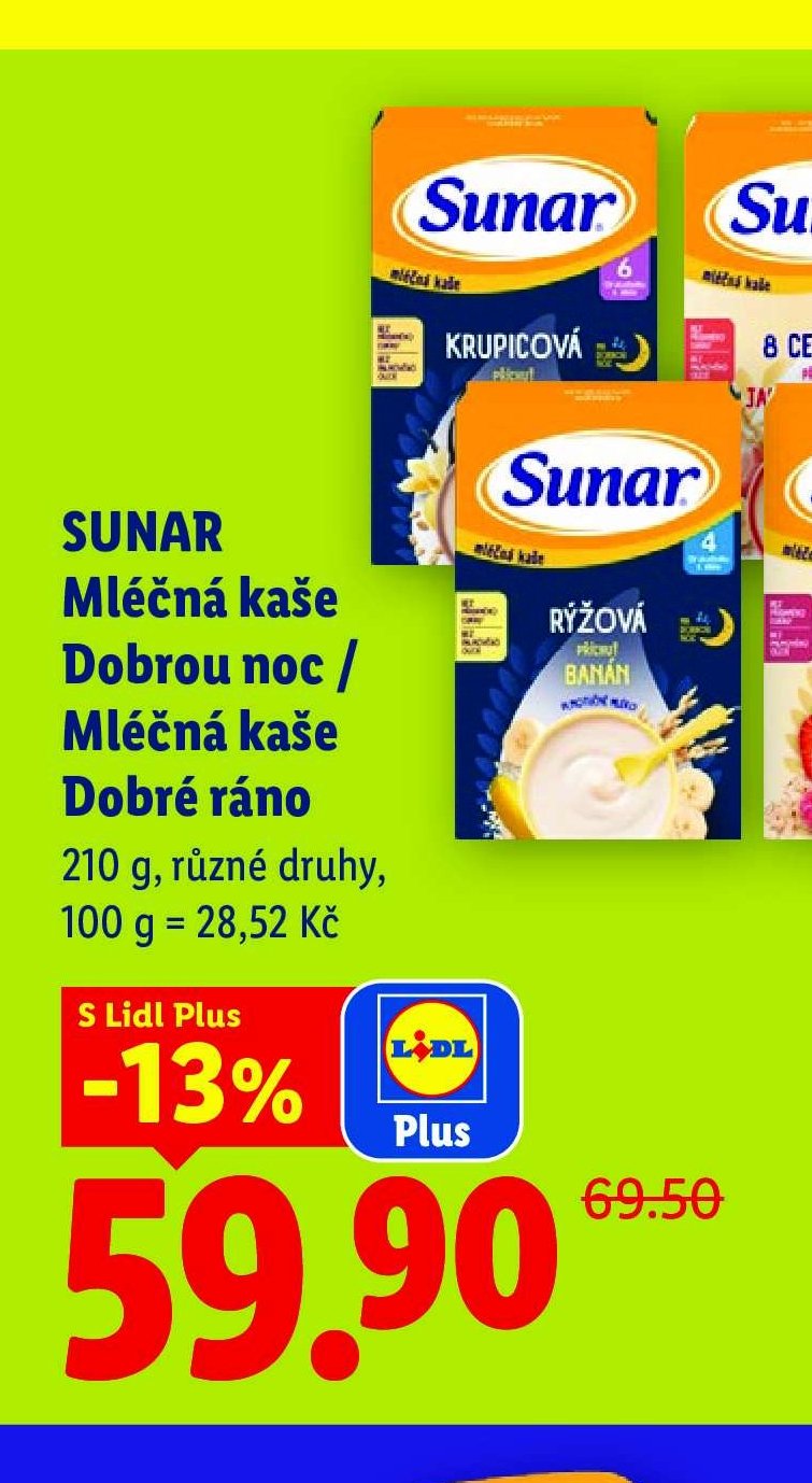 SUNAR Mléčná kaše Dobrou noc / Mléčná kaše Dobré ráno