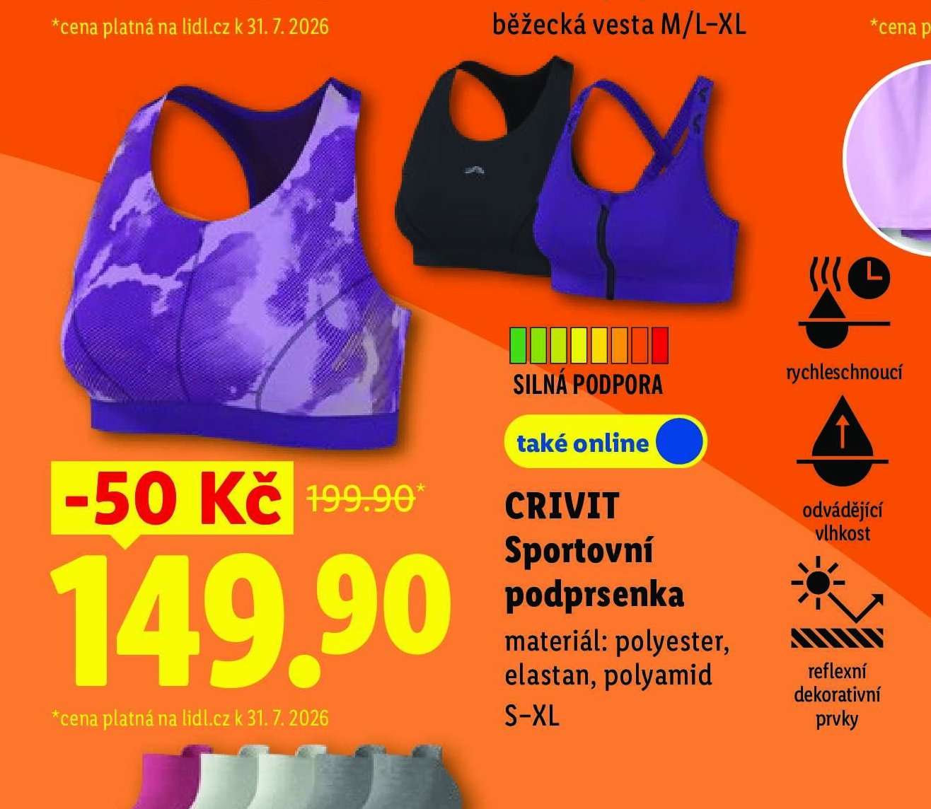 CRIVIT Sportovní podprsenka