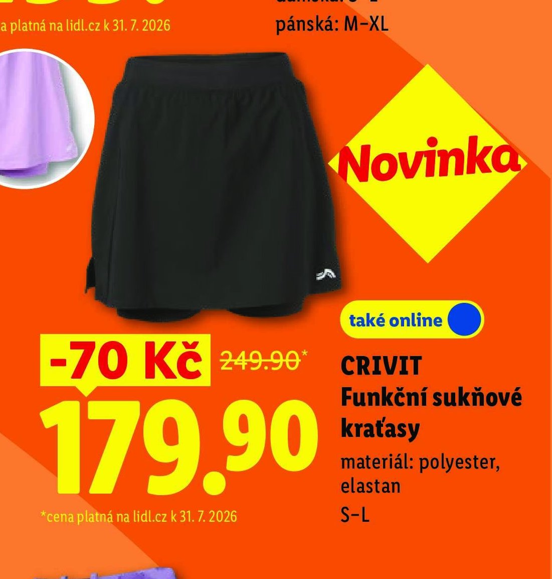 CRIVIT Funkční suknové kraťasy