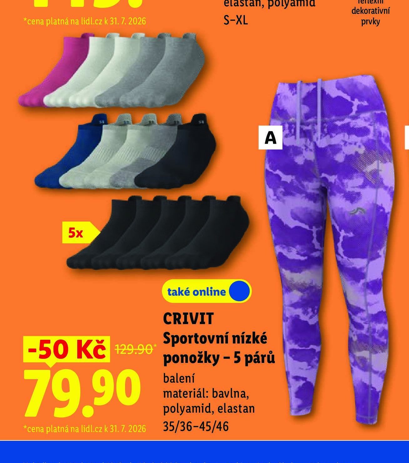 CRIVIT Sportovní nízké ponožky – 5 párů