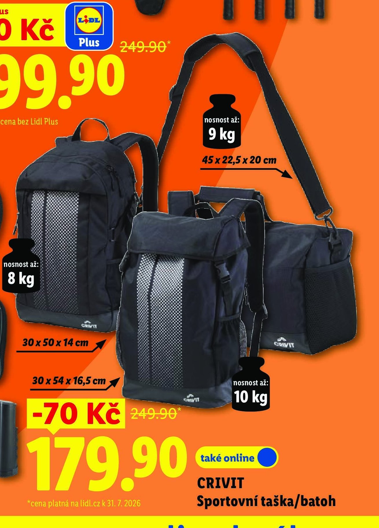 CRIVIT Sportovní taška/batoh