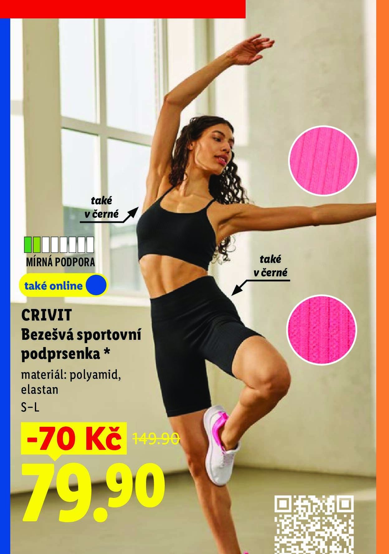 CRIVIT Bezešvá sportovní podprsenka