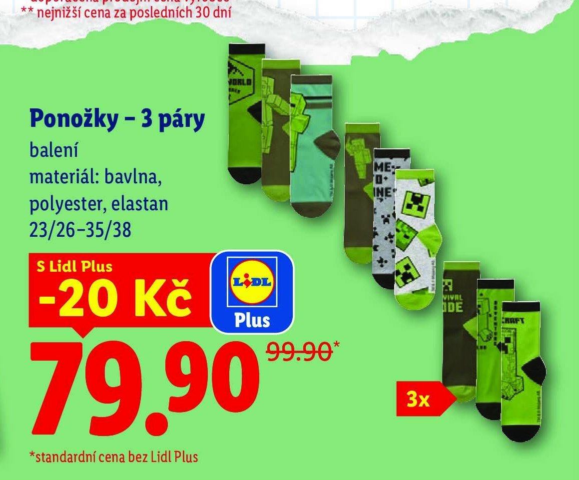 Ponožky – 3 páry