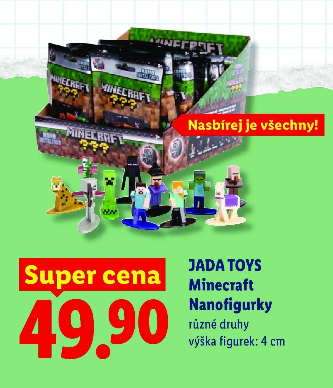 JADA TOYS Minecraft Nanofigurky