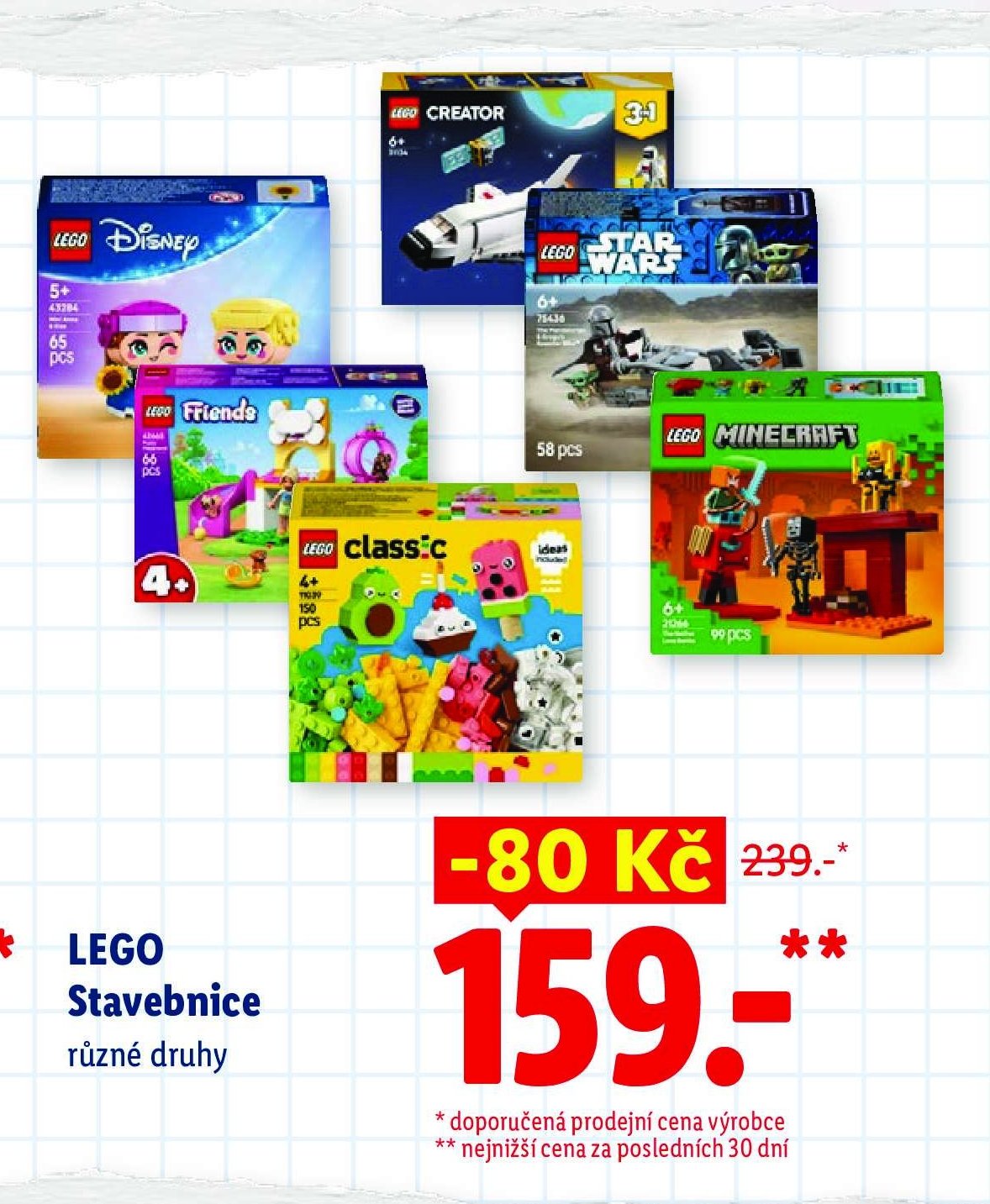 LEGO Stavebnice různé druhy