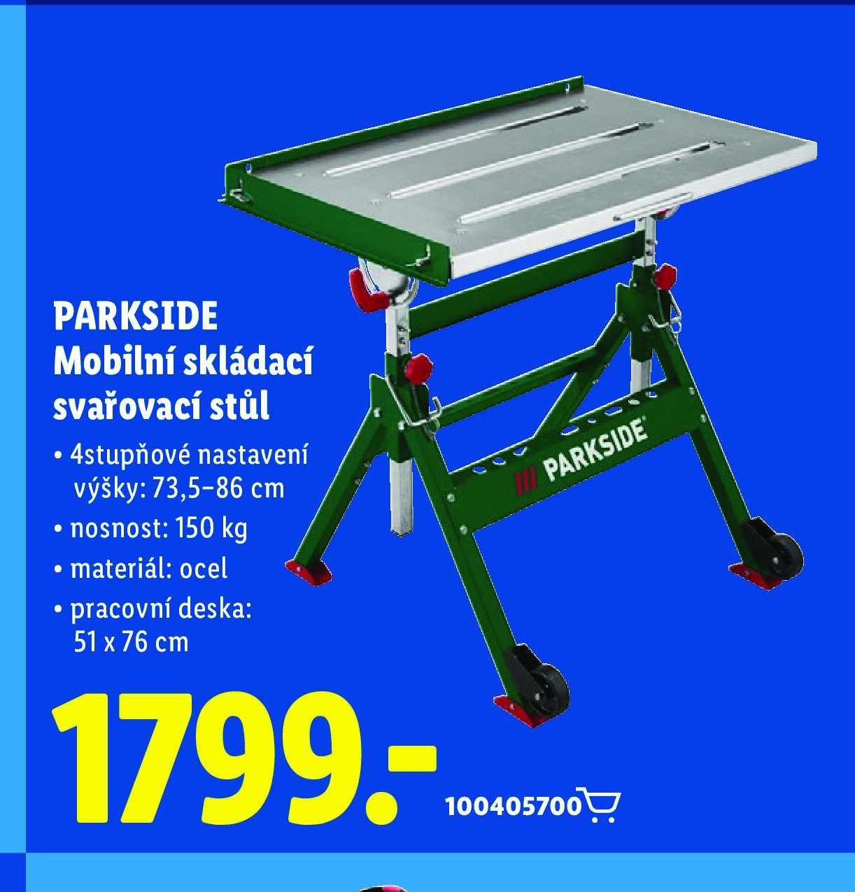 PARKSIDE Mobilní skládací svařovací stůl
