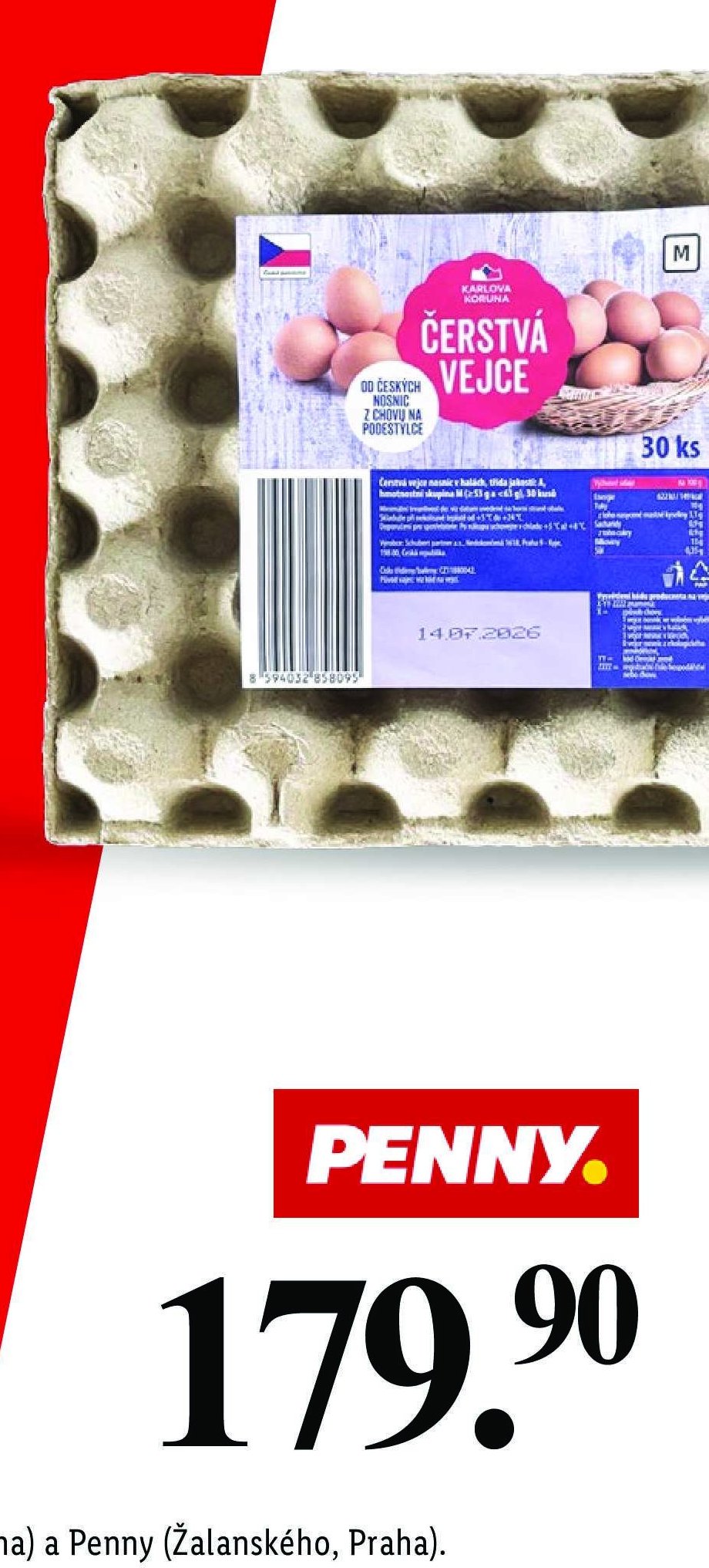 Karlova Koruna Čerstvá vejce 30 ks