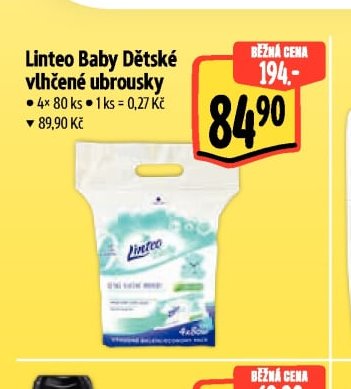 Linteo Baby Dětské vlhčené ubrousky