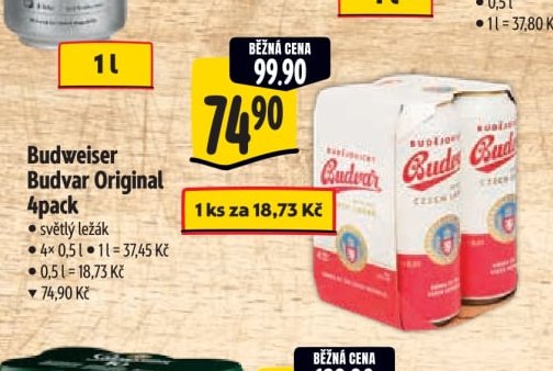 Budweiser Budvar Original 4pack