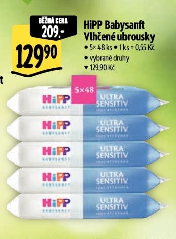 HiPP Babysanft Vlhčené ubrousky