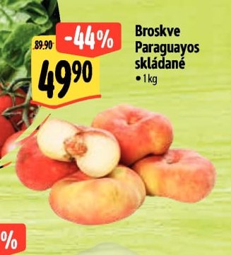 Broskve Paraguayos skládané