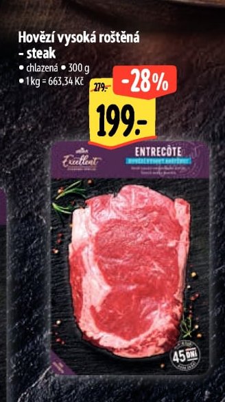 Hovězí vysoká roštěná - steak