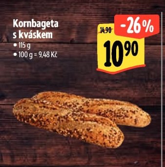 Kornbageta s kváskem