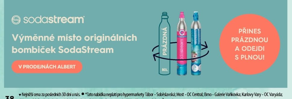 Výměnné místo originálních bombiček SodaStream