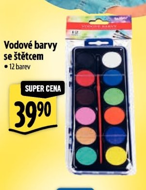 Vodové barvy se štětcem