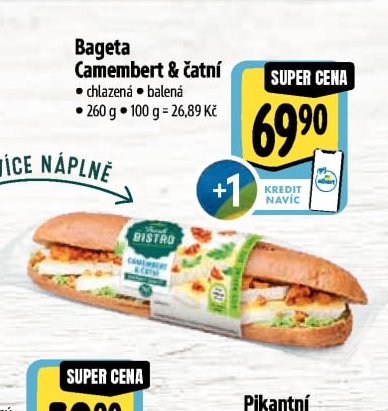 Bageta Camembert & čatní