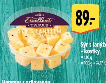 Sýr s lanýžem - kostky