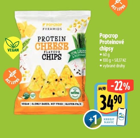 Popcrop Proteinové chipsy