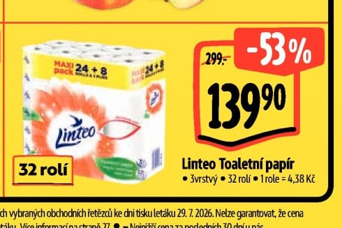 Linteo Toaletní papír