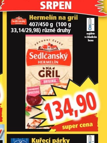 Sedlčanský Hermelín na gril