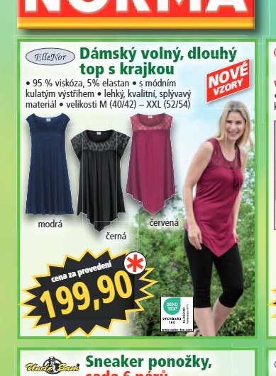 Dámský volný, dlouhý top s krajkou