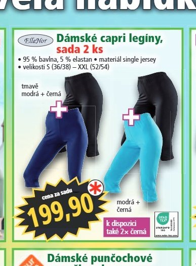 Dámské capri legíny, sada 2 ks