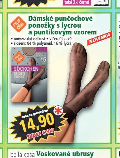 Dámské punčochové ponožky s lycrou a puntíkovým vzorem