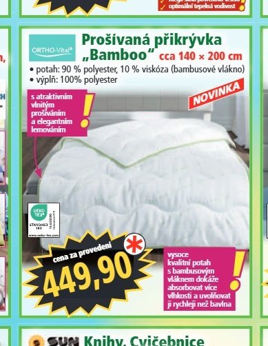 Prošívaná přikrývka „Bamboo“
