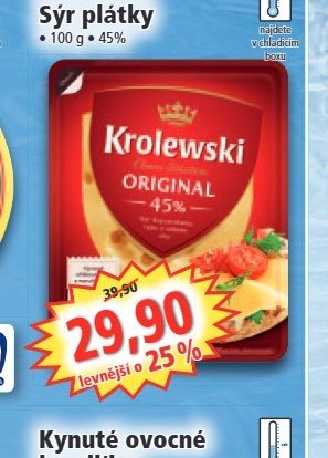 Krolewski Sýr plátky