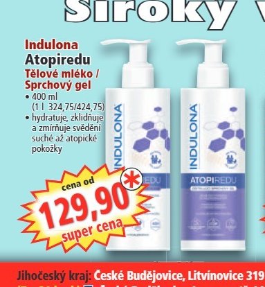 Indulona Atopiredu Tělové mléko / Sprchový gel