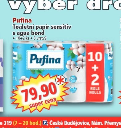 Pufina Toaletní papír sensitiv