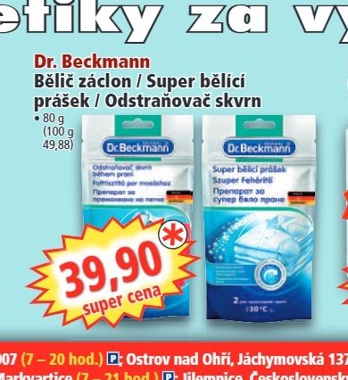 Dr. Beckmann Bělič záclon / Super bělicí prášek