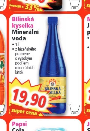 Bílinská kyselka Minerální voda