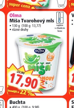 Olma Míša Tvarohový mls