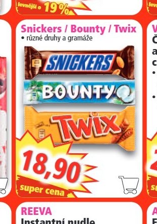 Snickers / Bounty / Twix