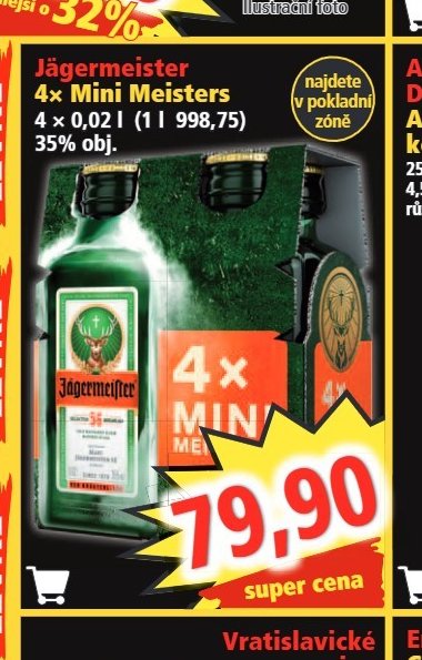 Jägermeister 4x Mini Meisters 4 x 0,02 l