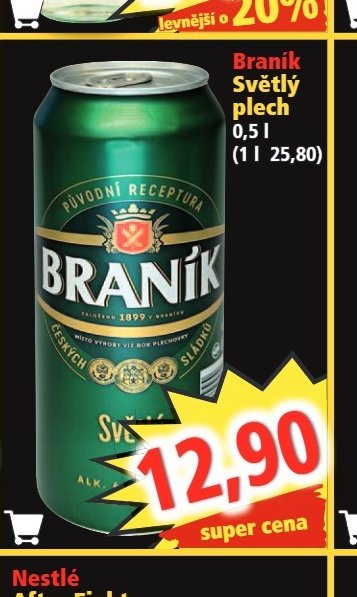 Braník Světlý plech 0,5 l
