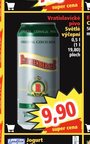 Vratislavické pivo Světlé 0,5 l plech