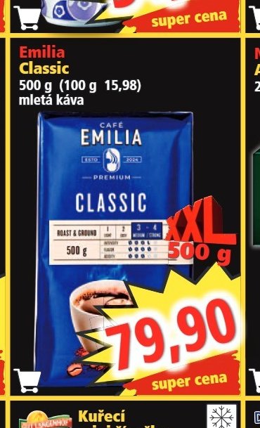 Emilia Classic mletá káva 500 g