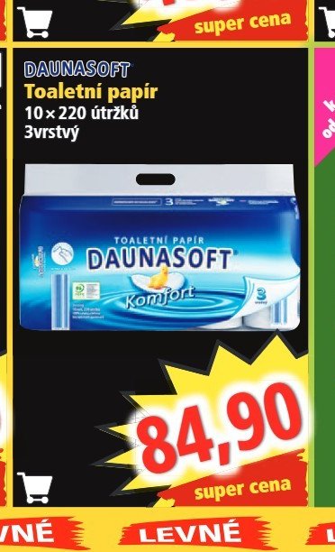 DAUNASOFT Toaletní papír 10x220 útržků